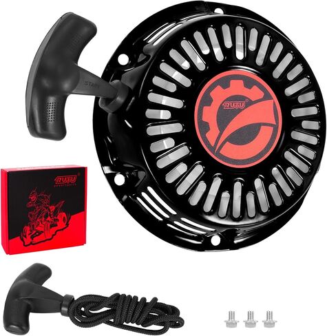 بادئ الارتداد لـ Predator 212 Coleman BT200X مع دقر الإسكان السميك، استبدال مجموعة بدء السحب RUTU لهوندا GX160 GX200 5.5HP 6.5HP محرك صغير Go Kart Mini Dirt Bike أسود in Saudi Arabia