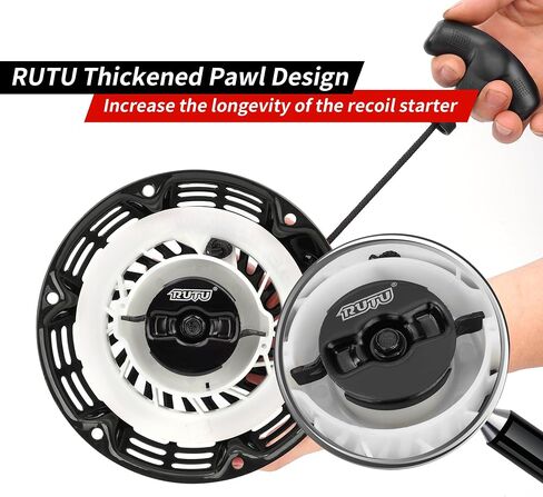 بادئ الارتداد لـ Predator 212 Coleman BT200X مع دقر الإسكان السميك، استبدال مجموعة بدء السحب RUTU لهوندا GX160 GX200 5.5HP 6.5HP محرك صغير Go Kart Mini Dirt Bike أسود in Saudi Arabia