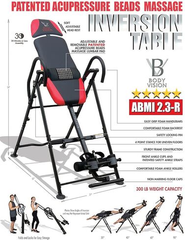 طاولة تدليك ABMI 2.3-R مطرزة بالضغط الإبري، باللون الأحمر in Kuwait