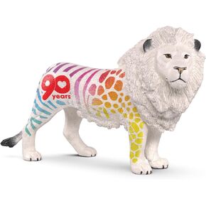 Schleich Collectors - 5" Rainbow White Lion Toy Figurine 90th Anniversary Edition. Unique, Limited Edition Detailed Hand-Painted Collectable Figure for Boys and Girls. Fun Play for Kids Ages 4+ 72264