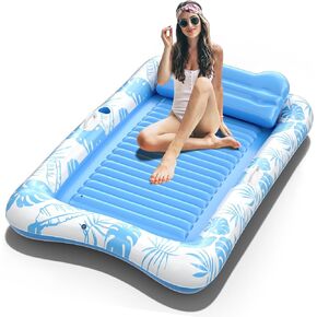RRTIZAN قابلة للنفخ بركة البالغين تطفو ، 83.5 "× 52.4" حمام السباحة القابل للنفخ مع وسادة ،