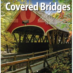 Bachmann Press 2025 Covered Bridges Full Size Wall Calendar for Planning, Scheduling, and Organizing