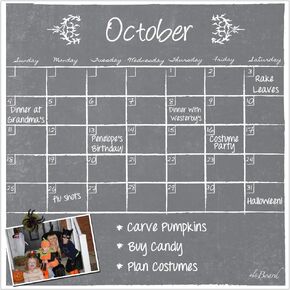 Black Dry Erase Magnet Calendar