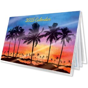 Hawaii 12 Month Pocket Calendar January 2025 - December 2025 Evening Palms