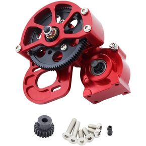 Levigo RC Aluminum Alloy Hollow Transmission Assembled Gearbox with Electric Steel Gear Set Compatible with Axial 1/10 SCX10 RC Car Upgrade Parts