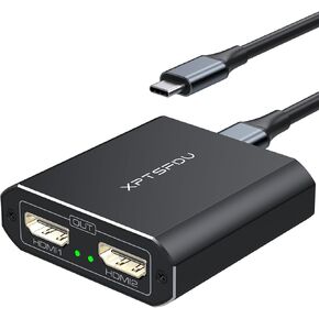 DisplayPort to Dual HDMI Adapter 4K60Hz DP to HDMI Splitter 1 in 2 Out Extended Display for Dual Monitors for Windows Vista Linux and Unix Operating Systems MACOS Does Not Support MST