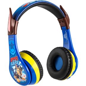 eKids Paw Patrol Wireless Bluetooth Headphones, For Kids, with Microphone Includes Aux Cord, Volume Reduced Foldable Headphones for School, Home, or Travel