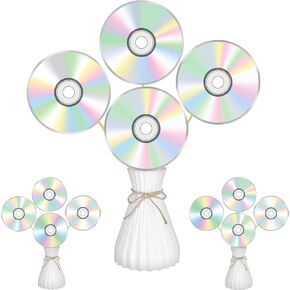 90S Party CD CD Disc Sticks 22pcs Retro 90s Disevice Party Decorations CD Disco Party Table Topper for 1990s 2000s Birth