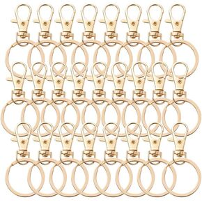 سلاسل مفاتيح 25pcs أسنان دوارة معدنية وحلقات مفاتيح مفتاح قفل جراد البحر ، أدوات صنع سلاسل المفاتيح ، مقطع سلاسل المفاتيح ، مشابك جراد البحر للمجوهرات الرئيسية المجوهرات.