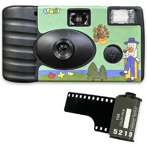 35mm Disposable Camera ISO400 18 Exposures Birthday Party Concert Travel Anniversary Party Supplies Vacation Gift Kids Toys (Cartoon Characters)