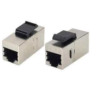 CAT7 Keystone Jack Ethernet Coupler Cat7 RJ45 Female to Female Keystone High-Speed Ethernet Coupler Connectivity for Standard Wall Plates & Patch Panels - UTP Inline RJ45 Coupler(2Pack/CAT7)