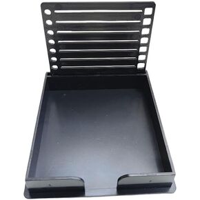 1Pc Sticky Note Holder with Stencil ABS Sticker Note Box Memo Box Sticky Note Holder,Grey