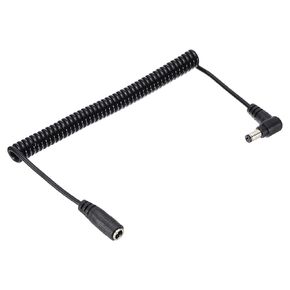 PATIKIL 5Ft 5.5mm x 2.5mm Male to Female DC Power Cable, Right Angle Wire Adapter Coiled Extension Cable Cord for LED Strip DVR Router Surveillance Camera
