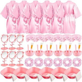 Jenpen 6 Set Girls Spa Party Supplies Retsits مع إكسسوارات مجموعة SPA مجموعة الحفلات لعيد ميلاد حفلات السبا حفل زفاف