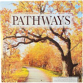 2025 Pathways Inspirational Wall Calendar, 12"x24", Path Photography, Quotes