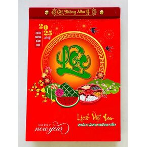 Asian Vietnamese New Year Wall Mounted Daily Calendar Size Small 5.5Wx7.5H, Lich Bloc Treo Tuong Size Nho