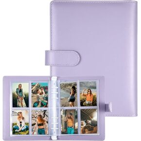 A5 Binder Binder ، 6 رنين قابلة لإعادة التعبئة للحشو النقدي PU Cover Cover Photocard Binders مع Boxt Boxle Magnet