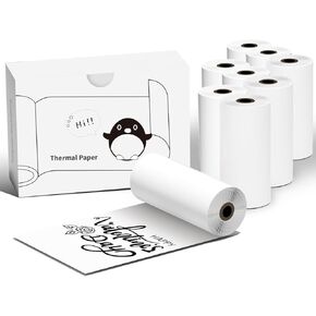 9 Rolls Mini Thermal Printer Sticker Paper,Thermal Photo Paper 57 X 30mm,Compatible with Most inkless Mini Receipt Printers eg PeriPage A6,Vretti TP6S Portable Pocket Printer