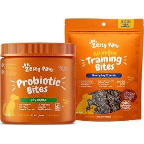 paws paws probiotics للكلاب - إنزيمات الجهاز الهضمي للأمعاء + التدريب علاجات للكلاب والجزر - صحة الورك والمفاصل والعضلات
