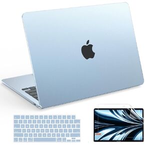 B BELK Compatible with 2025 2024 MacBook Air 13 inch Case,[100% Official Color] Sturdy MacBook Air 13.6" M4 M3 M2 (Model A3240/A3113/A2681) Laptop Hard Shell + Keyboard&Screen Cover, Midnight Clear
