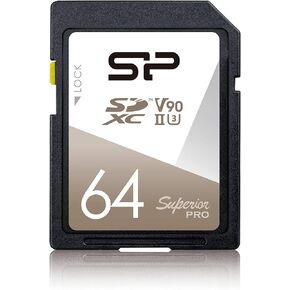 Silicon Power 512GB V90 Superior Pro R/W Up to 290/260 MB/s UHS-II SDXC Memory Card
