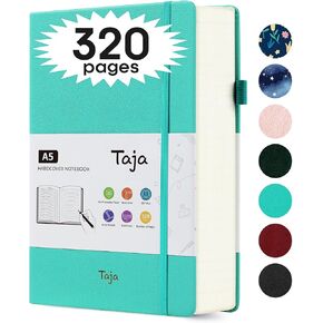 Journal Notebook For Writing,320 Pages Lined Hardcover Leather Journals For Women Men,Notebooks College Ruled For Work Organization,Note Taking (5.7" X 8.3")-Aquamarine