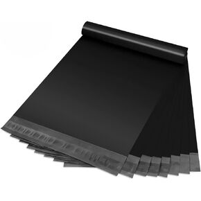 Poly Mailers 6 × 9 بوصات ، 50 حزمة ، مغلف الشحن ، أكياس الختم الذاتية ، مقاومة للماء ومقاوم للدموع مع مادة لاصقة قوية محققة للذات ، أسود