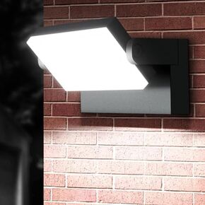 LEDMO LED Flood Lights Outdoor - 360 Adjustable Head 60W Wall Pack Switch Control Modern Exterior Lighting Fixtures Commercial Security 5000K Wall Mount for Shop,Barn,Garage Yard 4 Pack,Black