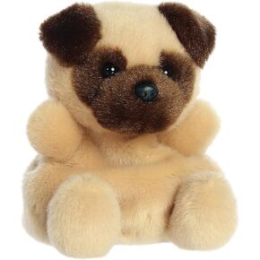 AURORA® ASODENS PALM PALS ™ Frankie Pug ™ محشو - Pwan Collectible Plush for Kids and Comple Attults - مثالي لغرف التزيين وهدايا أعياد الميلاد - بني 5 بوصات