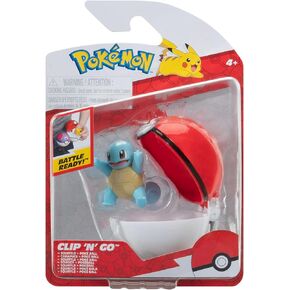 Pokémon Clip ‘N 'Go Squirtle و Poké Ball - يشمل شخصية معركة بحجم 2 بوصة و Poké Ball Accessory