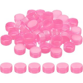 PATIKIL 1.2inch Plastic Bottle Caps for Crafts, 100Pcs Reusable Protection Bottle Screw Lids for Empty Container DIY Scrapbook Decorations, Pink