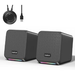 Computer Speakers,Computer Speakers for Desktop PC,Desktop Speakers,Small Computer Speakers USB Powered 3.5mm Aux Speaker for PC,Laptop,Tablet,Phone