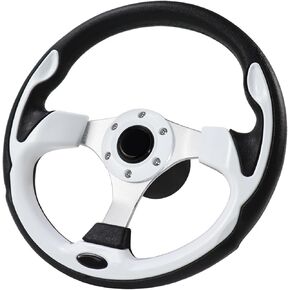 12.5inch Boat Steering Wheel, 3/4 Inch Axle Marine Steering Wheel Adapter, Anti-Slip Carbon Fiber for Boats, Yachts, Pontoon Boats (Blue) in Kuwait