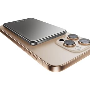 MagS-1 Power Bank, Ultra Slim 5,000mAh Magnetic Wireless Portable Charger with USB-C Cable, All Alloy Magsafe Battery Pack for iPhone 16/15/14/13/12 Series, Travel Essentials, Rose Gold