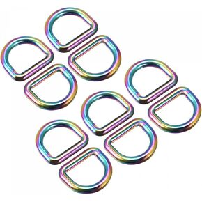 Uxcell Metal D Ring 0.79 "(20mm) حذاب سبيكة الزنك للأجهزة Craft DIY ملونة 10pcs