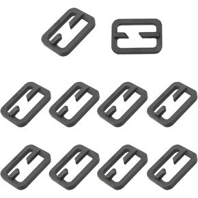 12pcs فتحة بلاستيكية فتحة منزلق 20 مم/0.8 بوصة معرف ثلاثة أضعاف حزام حزام حزام الإبزيم القابل للتعديل حزام حزام الظهر حزام الإبزيم التخييم Buckle Bockle خوذة chinstrap chinstrap