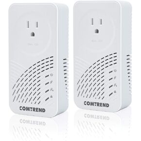 Comtrend G.hn Powerline Adapter with Pass-Through Outlet I Single Device (PG-9182PT)