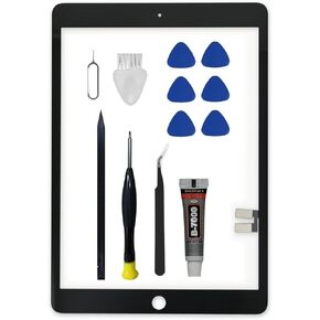 for iPad 7th/8th Gen Screen Replacement Digitizer Glass Repair Kit for A2197, A2198, A2200, A2270, A2428, A2429, A2430 Models – 10.2" Touchscreen Front Panel + Home Button (No Touch ID Chip) (WHITE2)