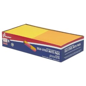 AbilityOne® - NSN4181281 - Self-Stick Note Pads Neon - Plain - 3" x 3"