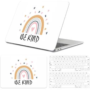 Compatible with MacBook Air 13 inch Case 2018-2020Release(A2337 M1 A2179 A1932) with Touch ID & 2 Pack Keyboard Protectors,Elegant Leather Laptop Shell（Brown Grid）