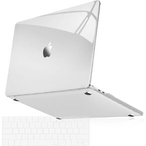 MOSISO Compatible with MacBook Pro 13 inch Case M2 2025-2016 A2338 M1 A2251 A2289 A2159 A1989 A1708 A1706, Surpass Natural Beauty Protective Plastic Hard Shell Case&Keyboard Cover, Crystal Black