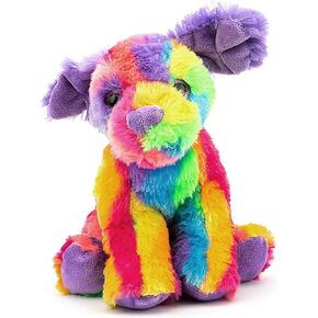 16'' Candy Dog Stuffed Animals Plush, Soft Cuddly Labrador Plush Toys, Large Stuffed Dog with Colorful Fur, Puppy Dog Stuffed Animals, Mother's Day, Birthday, for Kids, Pets,Girls, Colorful