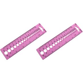 jcbiz 2pcs acrylic acilting ucilter cutcler screat tools clothing gauge مقاومة الخياطة الكثافة الشريط الدوار قياس الأدوات لخياطة الإبرة للمدرسة والمكتب والمنزل
