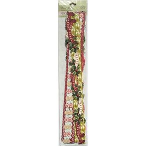 K&Company Red Rustic Evergreen Adhesive Borders 30-243705