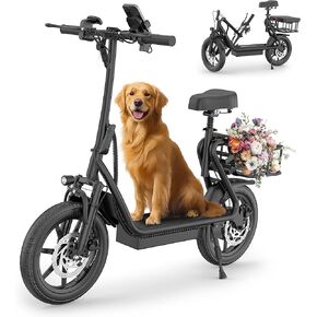 H7 Electric Scooter, 8.5" Tires, Up to 20 Miles Range, 350W Motor & 19 MPH Portable Folding Commuting Electric Scooter for Adults with Double Braking System and App