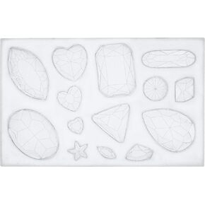 FUNSHOWCASE Cabochon Gem Silicone Mold 2 Trays for Resin Casting Jewelry Making