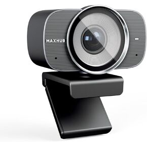 4K USB Webcam Conference Camera, PC Camera 1/2.3" Sensor Noise Reduction Auto Framing 120° FOV Camera, LED Indicator Webcam for Laptop Video Camera for Conference, Live Streaming