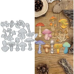 Mushrooms Frame Dies Cuts Metal Cutting Dies Cut Stencils for DIY Scrapbooking Album Decorative Embossing Paper Card Making
