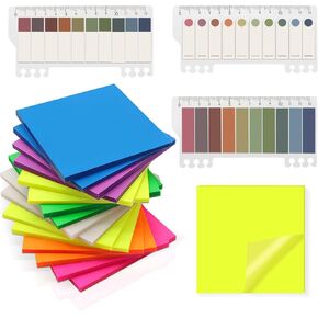 Sticky Notes 4x4 Inches, 8 Pack Bright Color Self Sticky Pads with 600 Pieces Colored Writable Page Markers Sticky Index Tabs for Home, School, Office, Meeting