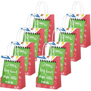 16 Pcs Teacher Appreciation Gift Bags, Teacher Appreciation Candy Chocolate Gift Bags, Best Teacher Ever Gift Bags for Teachers, Teacher Gift Bag for Office Party Decorations Back to School Graduation Christmas Teacher Leaving School Goddie Bags